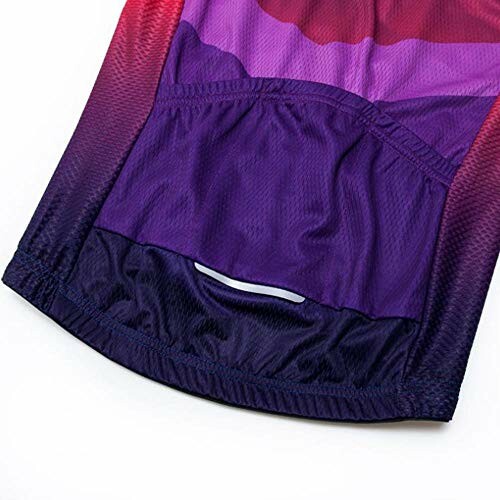 Back of a colorful cycling jersey with pockets