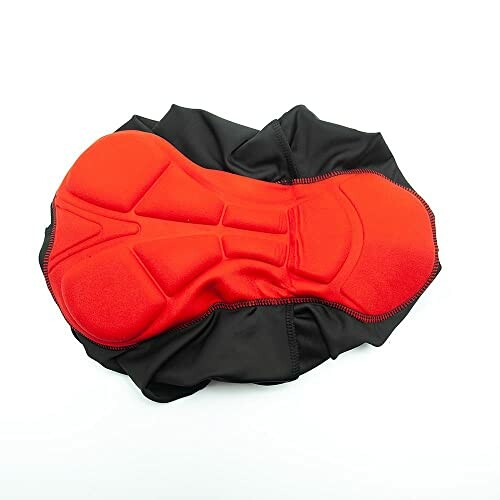 Cycling shorts with red padded insert.