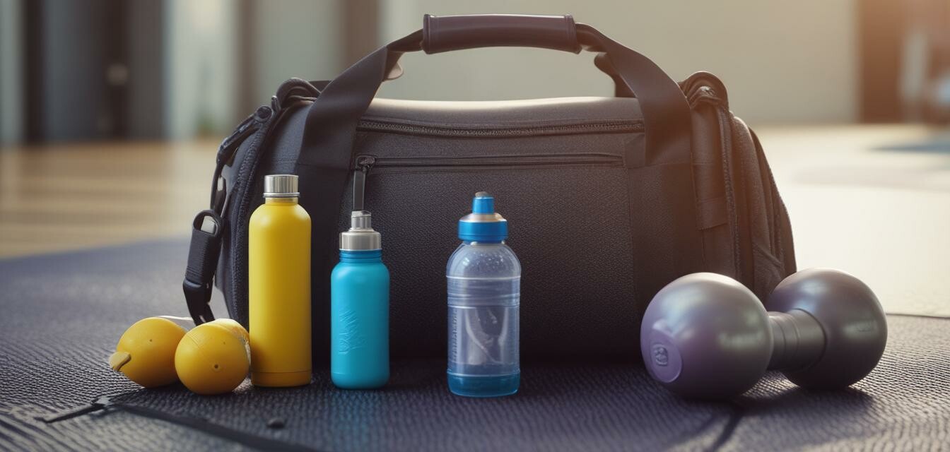 Gym Bag and Water Bottle