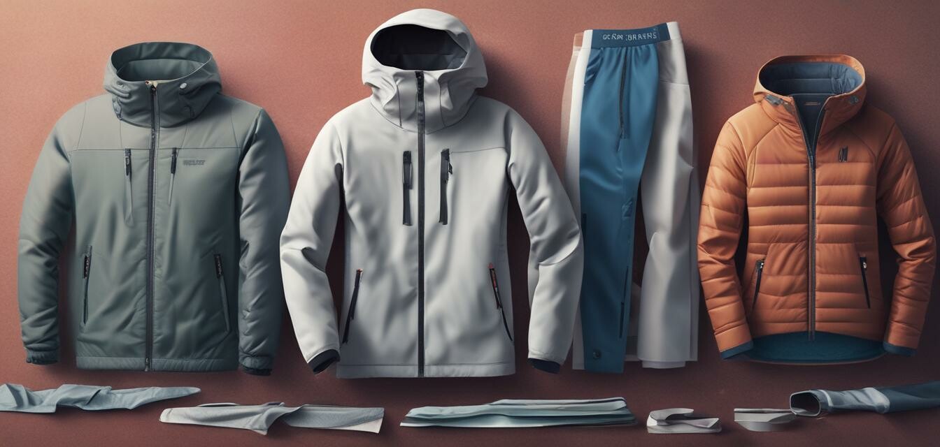 Illustration of hiking gear layers